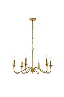 Rohan 6-Light Chandelier in Brass