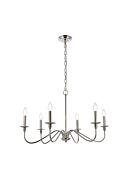 Rohan 6-Light Chandelier in Polished Nickel