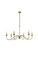 Rohan 6-Light Chandelier in Brass