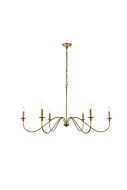 Rohan 6-Light Chandelier in Brass