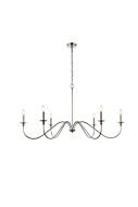 Rohan 6-Light Chandelier in Polished Nickel