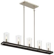 Minka Lavery Cole'S Crossing 5 Light Kitchen Island Light in Coal With Brushed Nickel