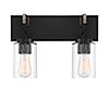 Fulton 2-Light Bathroom Vanity Light Bar Vanity in Matte Black