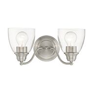 Montgomery 2-Light Bathroom Vanity Light in Brushed Nickel