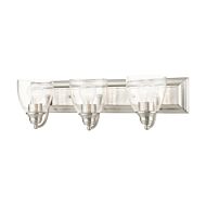 Birmingham 3-Light Bathroom Vanity Light in Brushed Nickel