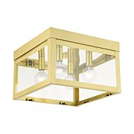 Nyack 4-Light Flush Mount in Satin Brass