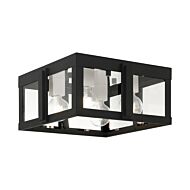 Lexington 4-Light Outdoor Flush Mount in Black