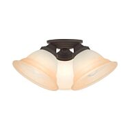 Wynnewood 3-Light Flush Mount in Bronze