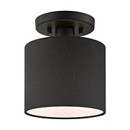 Bainbridge 1-Light Semi-Flush Mount in Black