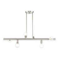 Bannister 6-Light Linear Chandelier in Brushed Nickel