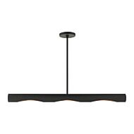 Novato 3-Light Linear Chandelier in Black