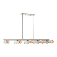 Novato 10-Light Linear Chandelier in Brushed Nickel