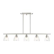 Montgomery 5-Light Linear Chandelier in Brushed Nickel