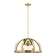 Stoneridge 5-Light Chandelier in Antique Brass w with Satin Brasss