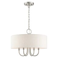 Blossom 4-Light Chandelier in Brushed Nickel