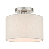 Blossom 1-Light Semi-Flush Mount in Brushed Nickel