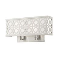 Calinda 2-Light Wall Sconce in Brushed Nickel