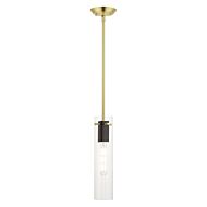 Beckett 1-Light Pendant in Satin Brass & Bronze