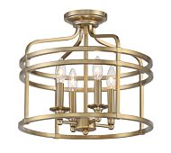 Minka Lavery Covent Park 4 Light Ceiling Light in Brushed Honey Gold