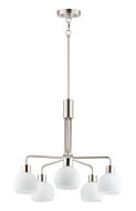 Coraline 5-Light Chandelier in Satin Nickel