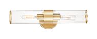 Crosby 2-Light Wall Sconce in Satin Brass