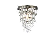 Nordic 1-Light Flush Mount in Antique Silver