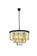 Sydney 9-Light Chandelier in Matte Black