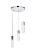 Constellation 3-Light LED Pendant in Chrome