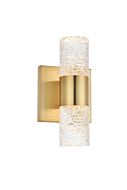 Vega 2-Light LED Wall Sconce in Gold