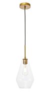 Gene 1-Light Pendant in Brass