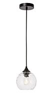 Cashel 1-Light Pendant in Black