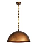 Merce 1-Light Pendant in Manual Brass