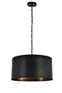 Miro 3-Light Pendant in Vintage Black