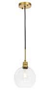 Emett 1-Light Pendant in Brass