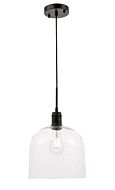 Gabe 1-Light Pendant in Black