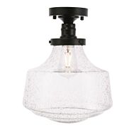 Lyle 1-Light Flush Mount in Black