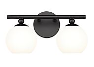 Neoma 2-Light Bathroom Vanity Light in Matte Black