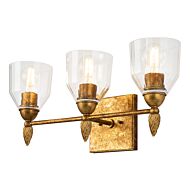 Felice 3-Light Bathroom Vanity Light in Gold