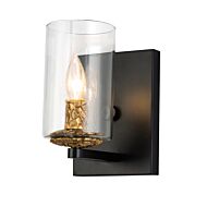 Bolivar 1-Light Wall Sconce in Matte Black