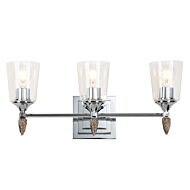 Vetiver 3-Light Bathroom Vanity Light in Polished Chrome