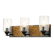 Arcadia 3-Light Bathroom Vanity Light in Matte Black