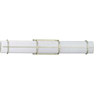 Grid LED 1-Light LED Linear Bathroom Vanity Light in Silver Ridge