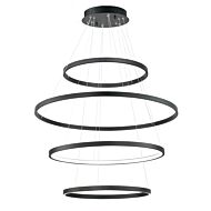 Groove WiZ 4-Light LED Pendant in Black