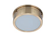 Fenn 1-Light LED Flush Mount in Satin Brass