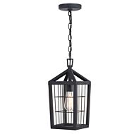 Gage 1-Light Outdoor Pendant in Volcanic Black