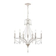 French Parlor 6-Light Chandelier in Vintage White