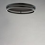 Groove WiZ 1-Light LED Flush Mount in Black