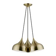 Amador 3-Light Pendant in Antique Brass