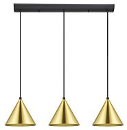 Narices 3-Light Pendant in Structured Black