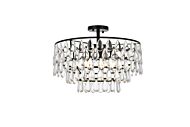 Mila 5-Light Flush Mount in Black